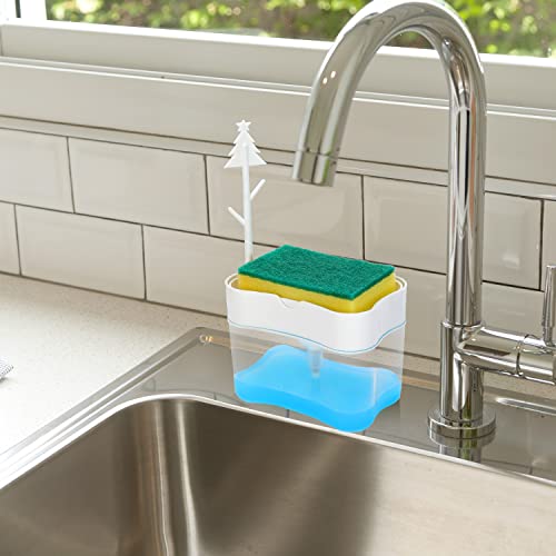 Image of New 2026 Version Premium Quality Dish Soap Dispenser - Countertop Kitchen Soap Dispenser, Sink Dish Washing Soap Dispenser 13 Ounces (Sponge Included)