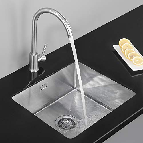 Einbauspüle aus Edelstahl 50 * 43 * 18.5 CM | Für Aufliegende, Unterbau und Flachbündige Montage