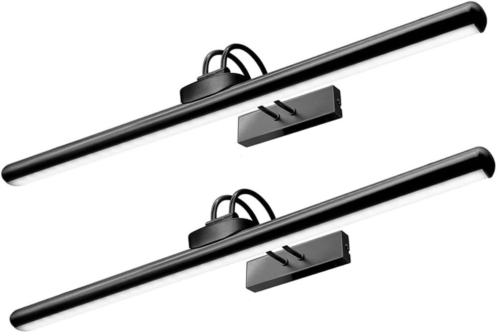 26″ Wireless Picture Lights, Rechargeable Battery Art Display Light with Remote Control, Dimmable/Timer Off Dartboard Light, 3 Lighting Modes Full Metal Painting Display Lights (Black-2 Pack)