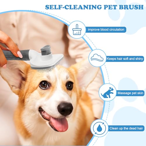 Pet-brushcat-brush-with-release-buttondog-brush-for-grooming-Remove-loose-hair-and-prevent-tanglingfine-needleGrey - Cucciolini Doodles Pet-brushcat-brush-with-release-buttondog-brush-for-grooming-Remove-loose-hair-and-prevent-tanglingfine-needleGrey