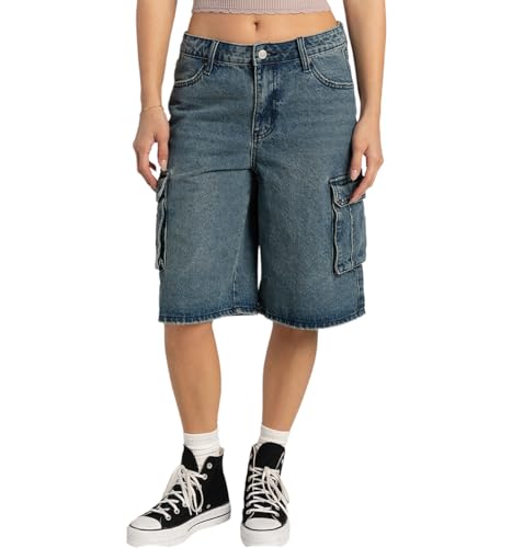 Jean Shorts for Women Baggy Vintage Distressed Denim Cargo