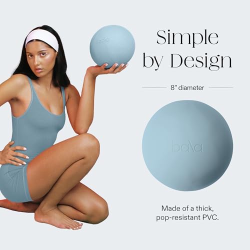 Image of Bala Pilates Ball, Non-Weighted Exercise Ball for Yoga & Barre - Small 8 inch | Yoga Ball, Stretching, Strength & Core Training, Workout, Home Gym & Fitness, 100% PVC with Mini Pump