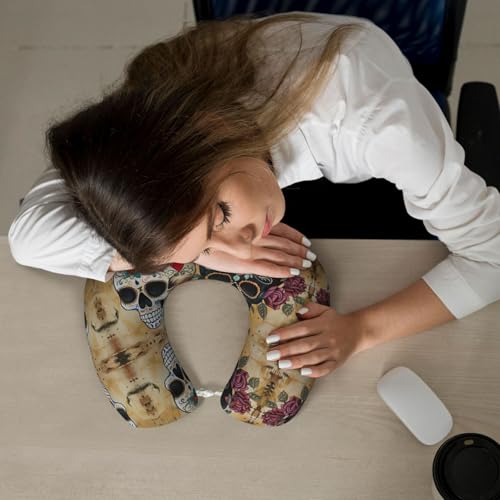 Almohada de viaje espuma viscoelástica negro tamaño único miniatura 7