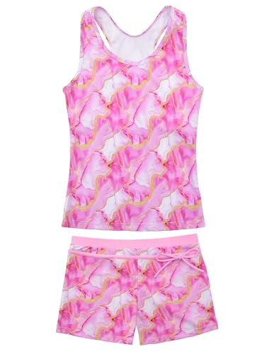 Image of JerrisApparel Little Girls' Summer Two Piece Boyshort Tankini Kids Swimsuit