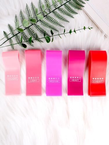 Miniatura 2 de 5 bandas de ejercicio de resistencia para mujer, juego de bandas de resistencia para entrenamiento, terapia física, estiramiento, entrenamiento de