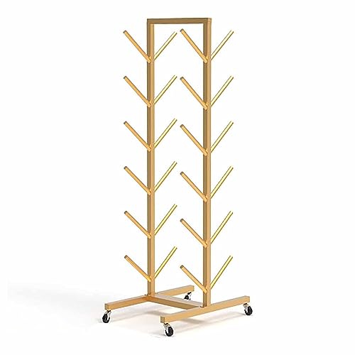 Support pour tapis de yoga multicouche en métal avec roues amovibles