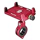VOANZO Fahrrad Handyhalter, Universal Bike & Motorcycle Handlebar Phone Mount, Einstellbarer Motorrad Handyhalter Fit für 3,5 ’’ - 6,5’’Handys, Anti-Rutsch (Rot)
