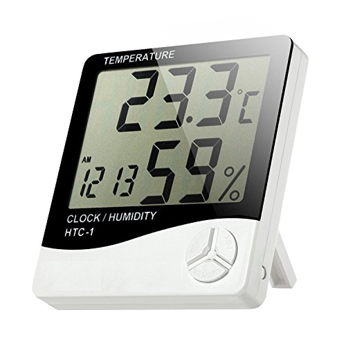 TopoGrow Digital Humidity Monitor with Indoor Thermometer Hygrometer Gauge Indicator with Lock, Wireless for Grow Tent Indoor Plant Growing (Humidity Monitor)
