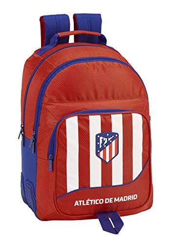 SAFTA 611845773 Atlético de Madrid Mochila Doble con cantoneras Adaptable a Carro  Roja