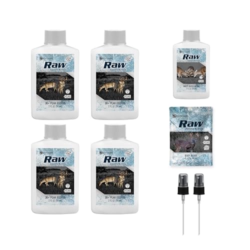 RAW Frozen Scents Rut Season Pro Package Deer Attractant Scent Scrape Lure, Peak Estrus, Buck Scent, Deer Hunting (Small Rut Pack)