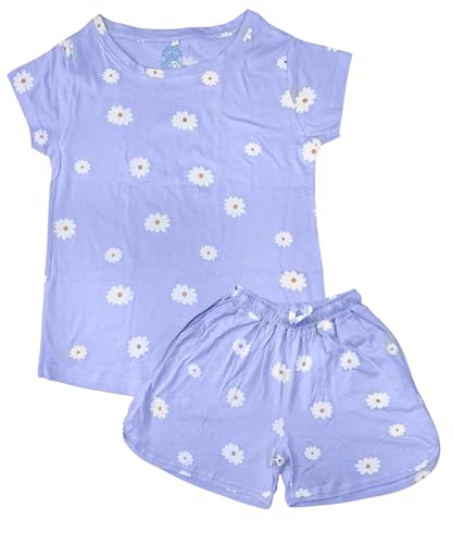 Image of Hestia | H.NSG.N.1 | Kids Girls Nightwear | Sleepwear | Cotton |Trouser Full Sleeves Tshirt | Elastic Waist |Night Dress with Pyjama Tshirts for Girls|All Over Horse Printed |Blue Color 4-6Yrs |Set 1