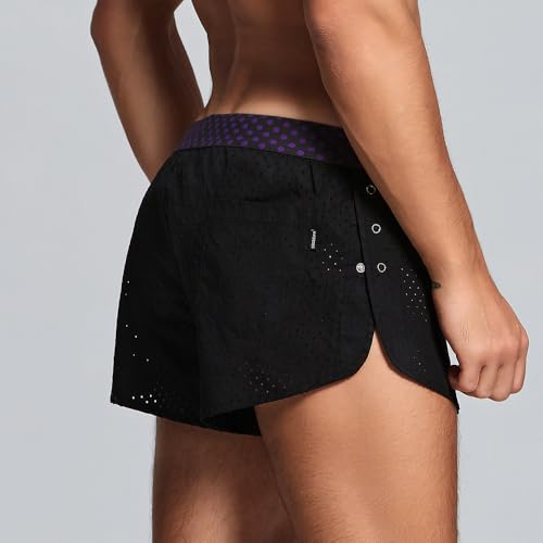 Men's Cotton Boxers, Low-Rise Underwear Shorts with Air Hole, Sleepwear4