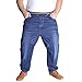 WFEI Hommes Denim Pantalon Hommes d'affaires Pantalon en Coton 5XL 6XL 7XL 8XL Stretch Homme Élastique Slim Fit Casual Grand Plus La Taille Jean Pantalon,Bleu,7XL
