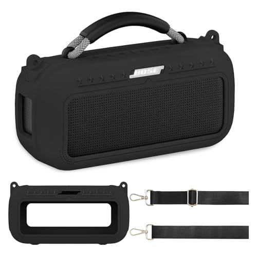 BCWEGION Bose SoundLink Max Housse de protection en silicone souple pour haut-parleur portable Bose SoundLink Max Accessoire de haut-parleur portable (boîtier...