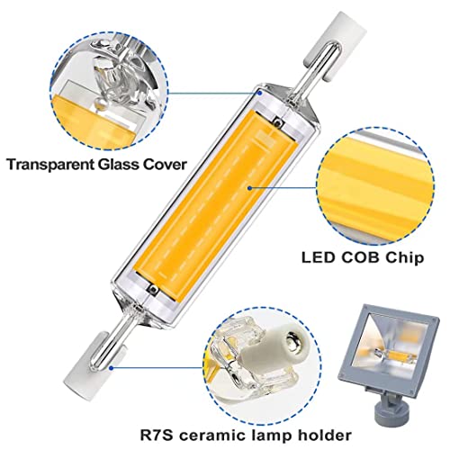 Hovoto R7s LED 78mm Dimmerabile, 10W Sostituzione