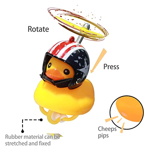 Rubber Duck Bike Bell, Ducks Bicycle Accessories For Adult, Cute Bicycle Horns With Propeller Handlebar For Kids, Toddler& Children #TOP1