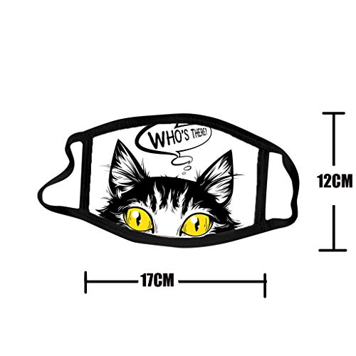 3D Animal Face Covering Fancy Adult Cloth Face Covers Washable Reusable Anime Bandanas Breathable Cotton Mouth Cover - Thumbnail 2