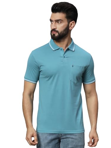 Image of UNIBERRY Men's Cotton Half Sleeves Solid Polo Neck T-shirt-MT4-BG 4XL