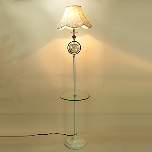 Preisvergleich Produktbild Global- Stehleuchte Wohnzimmer Schlafzimmer Nachttischlampe Einfache Moderne Couchtisch Stehleuchte Uhren Tischlampe Nachttisch Licht Vertikale Licht (Farbe : Foot switch)