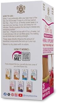 Hyleys Slim Tea Pomegranate Flavor - Weight Loss Herbal Supplement Cleanse and Detox - 25 Tea Bags (12 Pack)