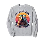 Photo Gallery vintage happy groundhog day 2025 divertente squadra della marmotta felpa Photo Gallery vintage happy groundhog day 2025 divertente squadra della marmotta felpa