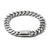 Bulova-Mens-Classic-Stainless-Steel-Chain-Link-Bracelet-with-Brushed-Signature-Clasp-Model-J96B016M-Silver-Tone Bulova Jewelry Men's Classic Stainless Steel Chain Link Bracelet with Clasp Closure
