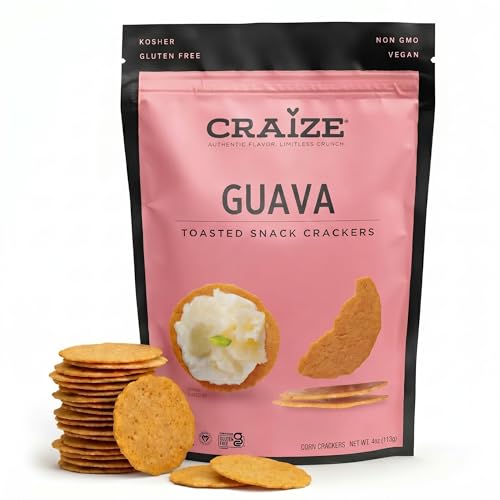 Craize Guava Crisps | Gluten Free, Vegan, Kosher, Toasted Corn Crackers | 4 oz each - image 1