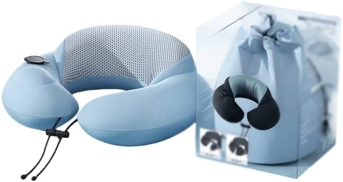 Press The Inflatable Pillow Deflate It This Lightweight Portable Travel is Made U-Shaped Material