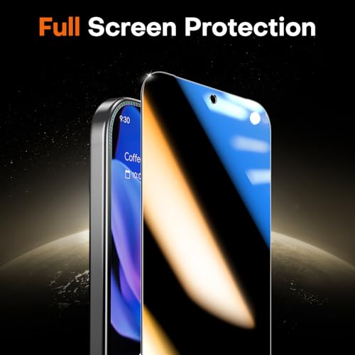 Image of TOCOL for Pixel 9 Pro XL Privacy Screen Protector 6.8 9H Hardness Military Grade Shatterproof HD Tempered Glass Easy Installation 2 Pack