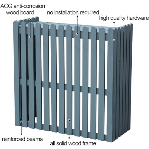 Climatiseur fleur stand en bois massif pour habiller une unité extérieure 85cm
