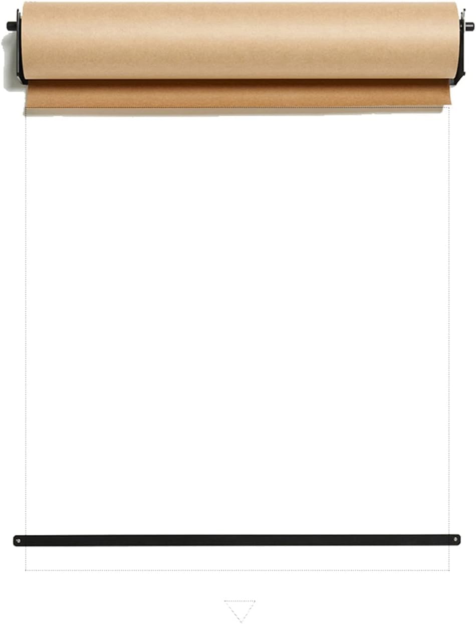 Petit distributeur et coupe-notes autocollantes - Rouleau de papier kraft à fixallantes - Rouleau de papier kraft à fixation murale pour salle à manger/chambre d'enfants/magasin/école (noir)