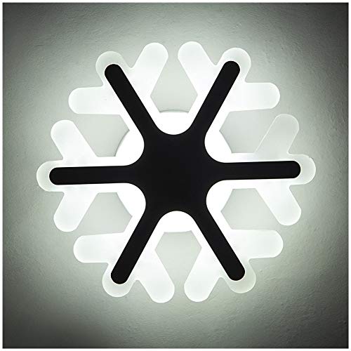 Applique murale d'intérieur LED 15W créative blanche flocon de neige de chevet