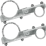 2 Pack 180 Degree Hinge Chain Link Gate for 2-7/8' Post - 1-5/8 & 1-7/8' Gate Frame Chain Link Post Gate Hinge (Includes Hinge U Bolts - 1 Hinge Assy)