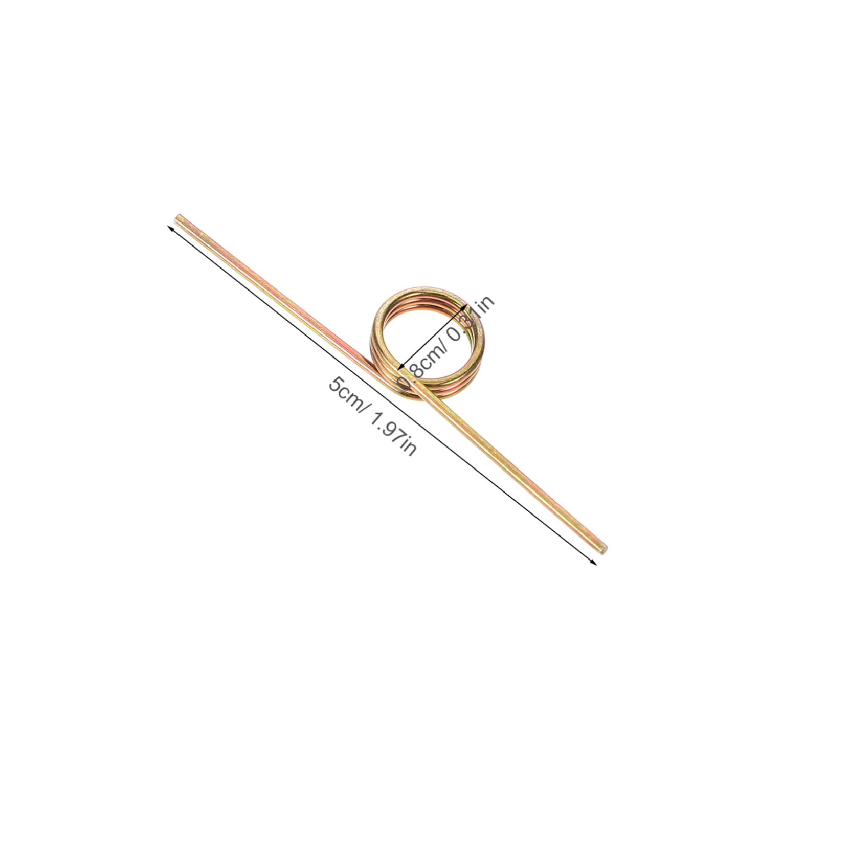 HOOTNEE 10pcs Trash Can Spring Trash Can Accessory Garage Door Spring Torsional Spring Compression Springs for Repairs Garbage Coil Spring Garage Coil Spring Trashcan Color Zinc Plating