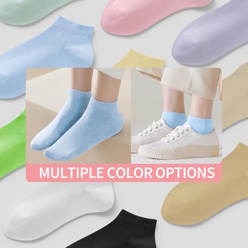 200 Pairs Womens Low Cut Ankle Socks Colorful Lightweight Athletic Casual Ankle Bulk Socks for Women Teens4