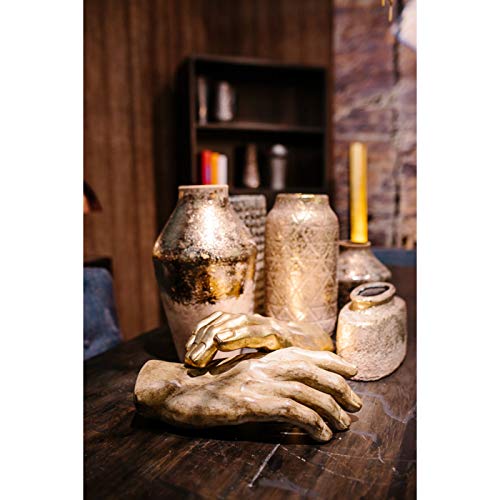 KARE Design Deco Object Mano, Gold, 35cm, polyresin, Hand Statue, Decorative Home Accessories
