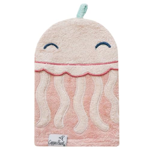 Image of Copper Pearl Wash Mitt: Super-Soft Bamboo Terry Cloth Exfoliating Mitt, Universal Fit Body Exfoliator Glove with Hanging Loop to Dry, Exfoliating Glove Makes Baby Bath Time Fun - Cora