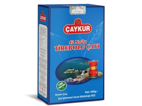 ÇAYKUR Tirebolu No42 - Té negro turco, hojas sueltas, sabor aromático fuerte, té natural tradicional de primera calidad, 500 g