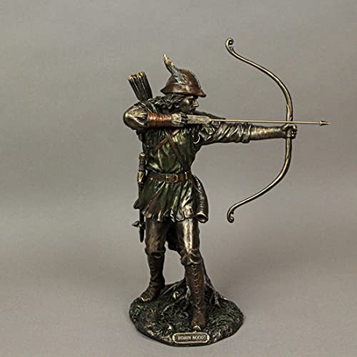 Estatua Decorativa Robin Hood Metal Bronze 11.5 pulg miniatura 6