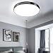Produktbild Froadp 36W Ultraslim LED Deckenleuchte Wohnzimmer Lampe Ø40×5cm Minimalistisches Schmiedeeisen Lampenkörper Design für Küche Korridor Büro Esszimmer(Kaltweiß, Schwarz Rund)