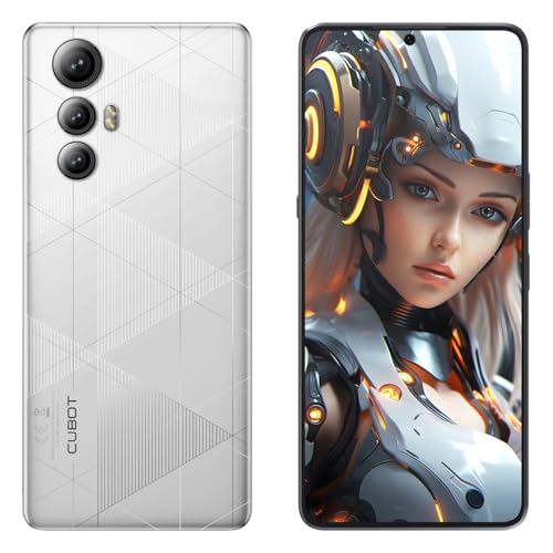 CUBOT MAX 5 - Smartphone de 6.9' FHD+ de 144Hz, 12GB y 256GB, Cámara 100MP, Batería 5100mAh, Android 14, Procesador OctaCore, Color Blanco (SIN Cargador)