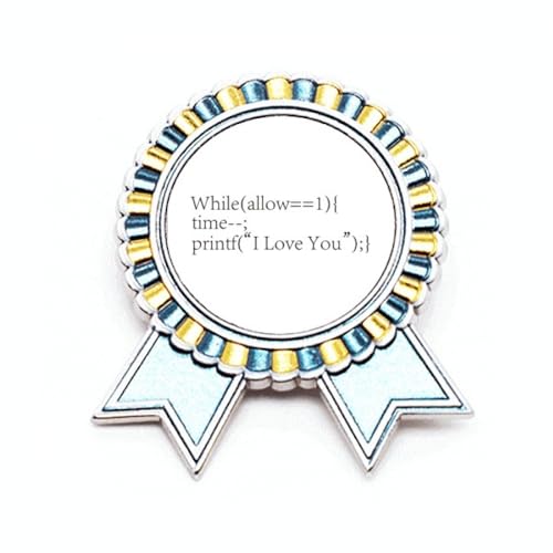 Broche Love You pour programmeur insigne métal cadeau geek et médaille de récompense