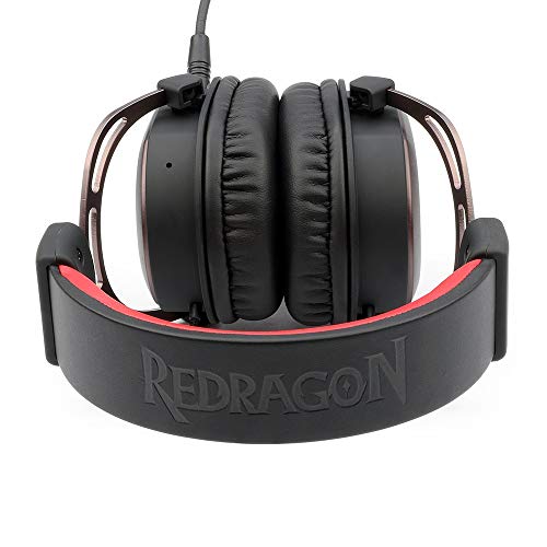 Headset Gamer USB Redragon Helios Preto e Vermelho Som Surround Virtual 7.1 H710
