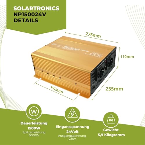Wechselrichter Solartronics NP1500 1500W zur Spannungsumwandlung