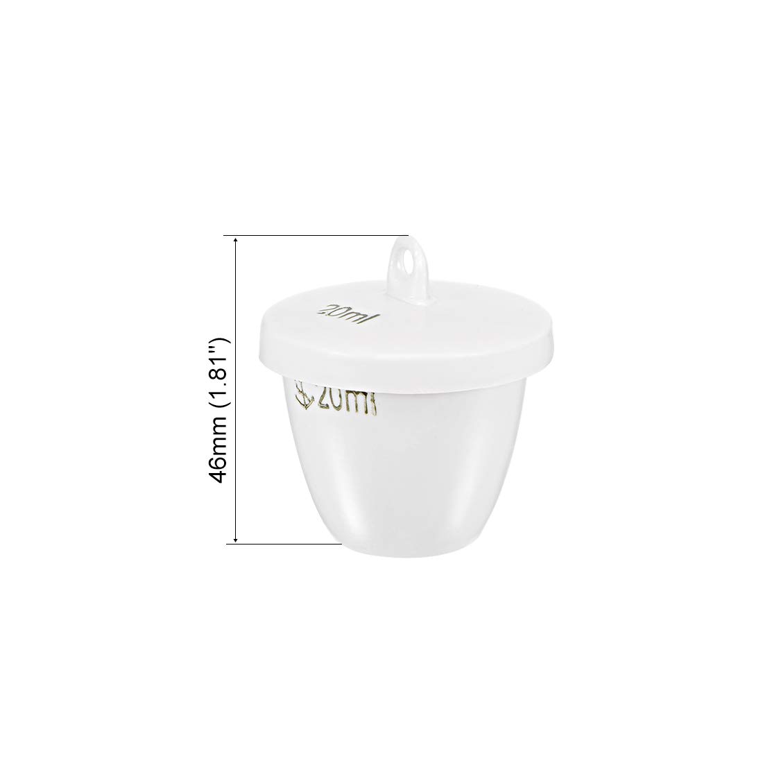 sourcing map Porcelaine Creuset Coupe 20ml pour Couvercle pour Fonderie Fusion Coulage Raffinage 2Pcs