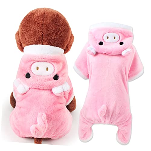 Disfraz de cerdito rosa para perros y gatos XS miniatura 4