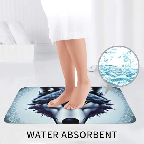 Tapis de bain loup antidérapant | Ensemble 3 pièces absorbant pour sol de douche - 7