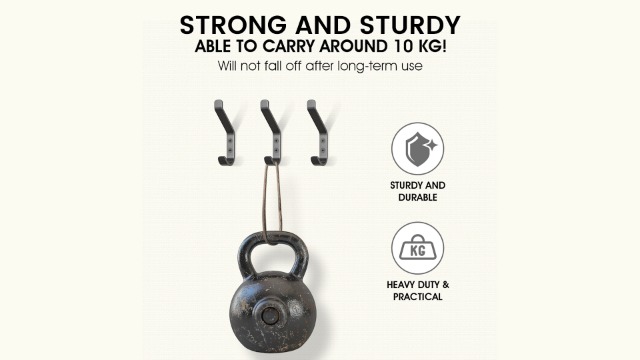 GlazieVault Satin Nickel Coat Hooks for Wall Pack 10 - Heavy Duty Coat Hooks Wall Mounted - Premium Design Wall Hooks Rust Free Door Hooks for Hanging (White_P5)