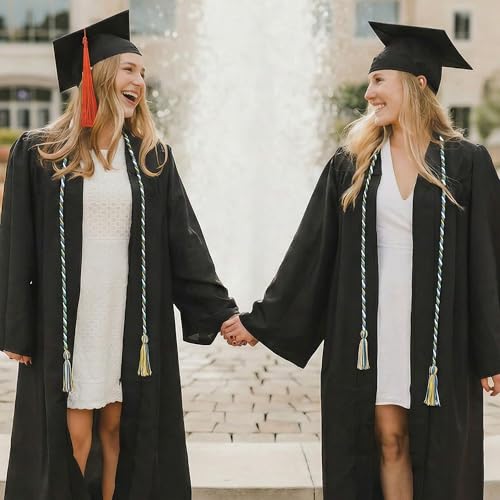 Image of GraduationMall Graduation Honor Cord 68 inch RoyalGoldWhite