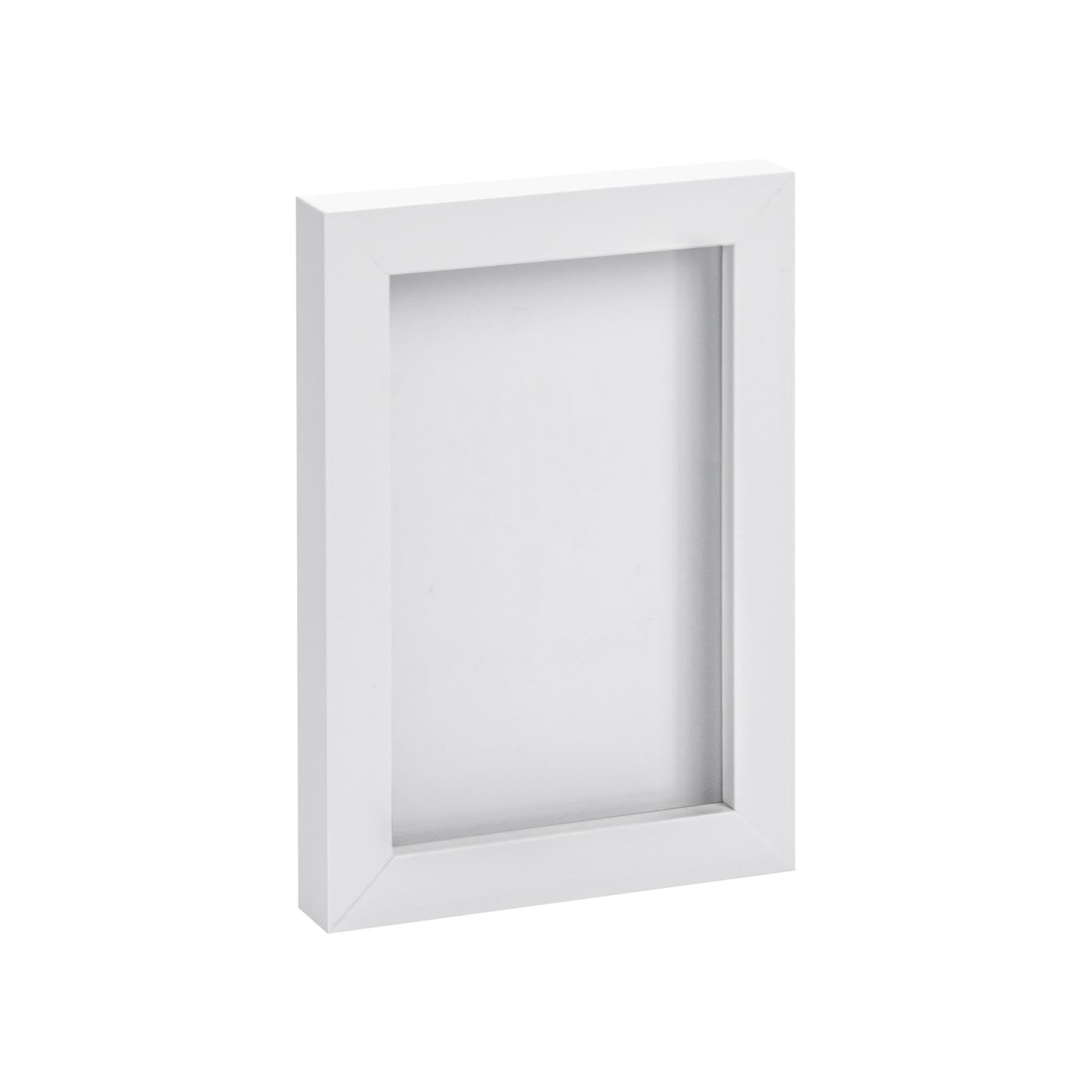 Nicola Spring White Photo Frame - Fits Photo Size 4 X 6 (10 X 15Cm) - Pack Of 1 - Picture Frame Wall Mounted Small Portrait With Stand Freestanding Certificate Poster Display